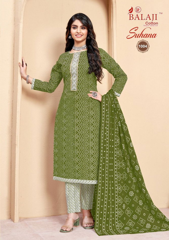 Suhana Vol 1 By Balaji Printed Cotton Churidar Dress Material Wholesalers In Delhi